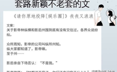 晋江娱乐圈公司文,晋江公司文中的璀璨星途